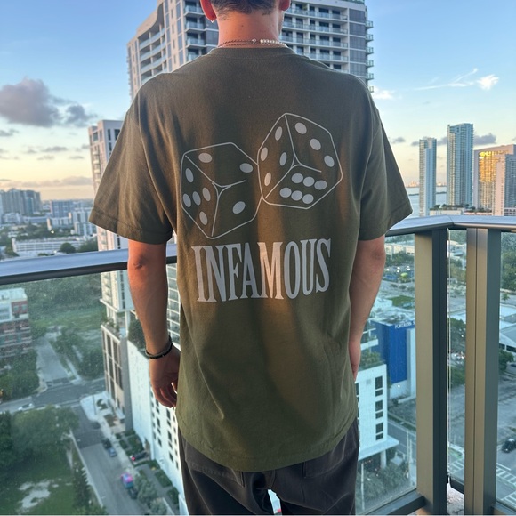 Infamous Dice Shirt 
Military Green - Picture 5 of 9